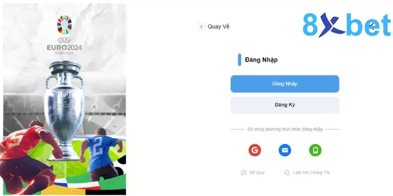 Đăng nhập tài khoản trước khi chơi lô đề 8xbet