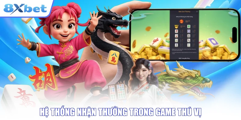 Bảng thưởng với biểu tượng Wild và quân bài trong nổ hũ mạt chược