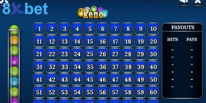 Bảng 80 số dùng để thống kê Keno theo tần suất xuất hiện
