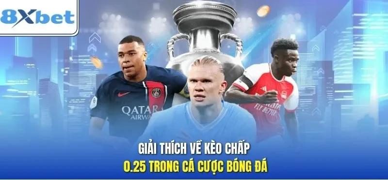 Hình minh họa giải thích kèo chấp 0.25 trong bóng đá